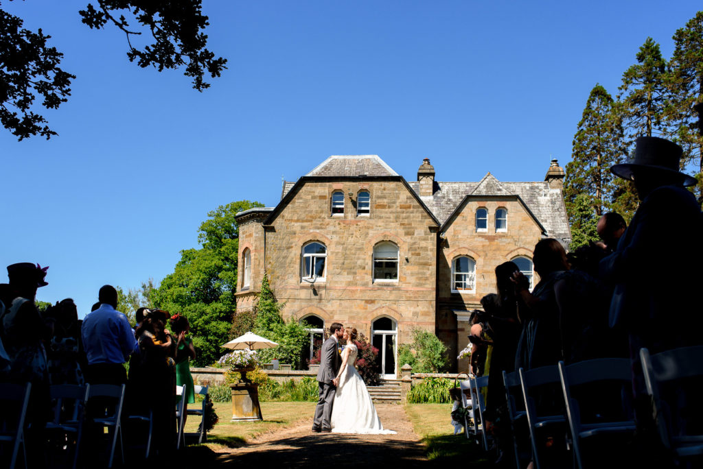 outdoors wedding ceremony at Patricks Barn