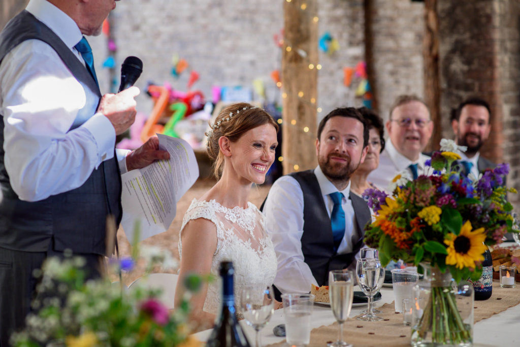 speeches at Patricks Barn Wedding