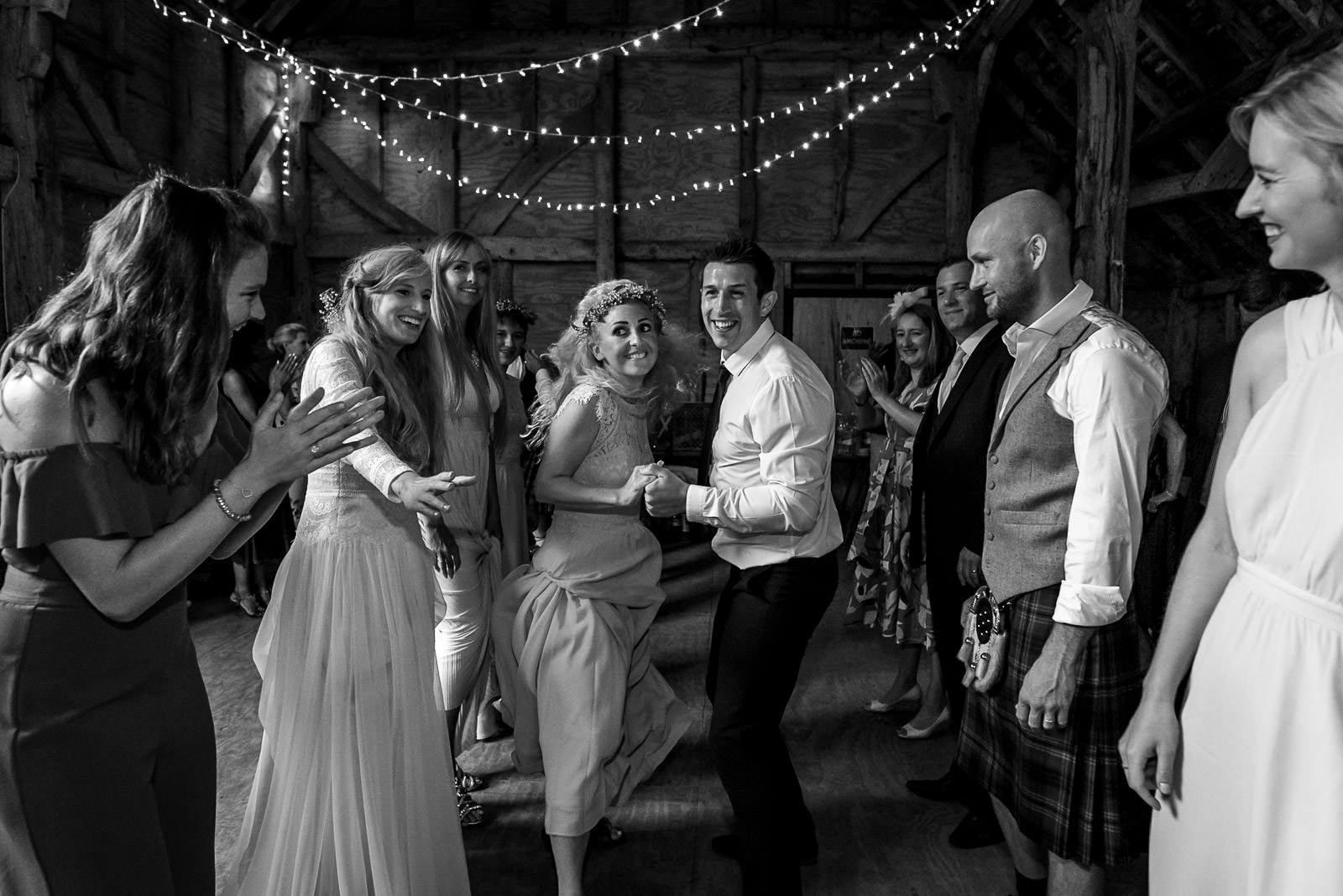 ceilidh dancing at Brighton festival wedding
