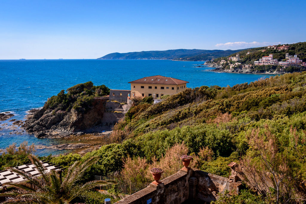 View from Villa Parisi for a wedding in Castiglioncello