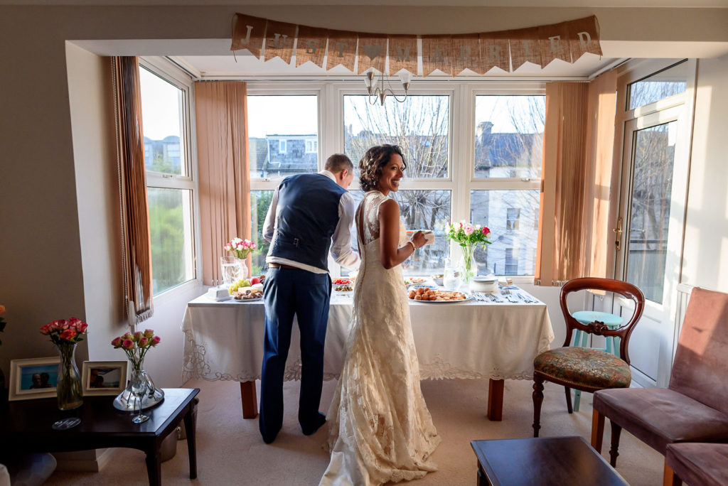 intimate wedding at home in Brighton