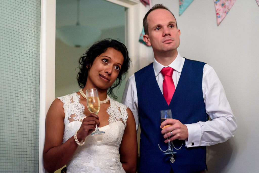 intimate wedding at home in Brighton