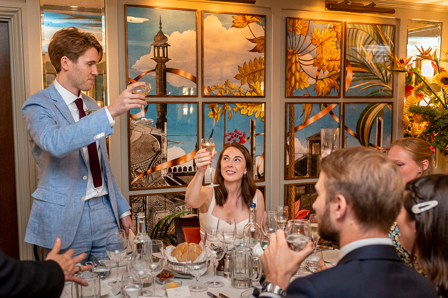 wedding celebrations at the Ivy in Brighton